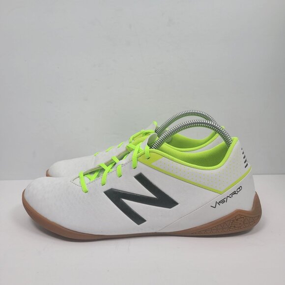 New Balance Visaro Men's White/Neon Green Soccer Shoes MSVRCIWT US Size 9.5 - Picture 2 of 8